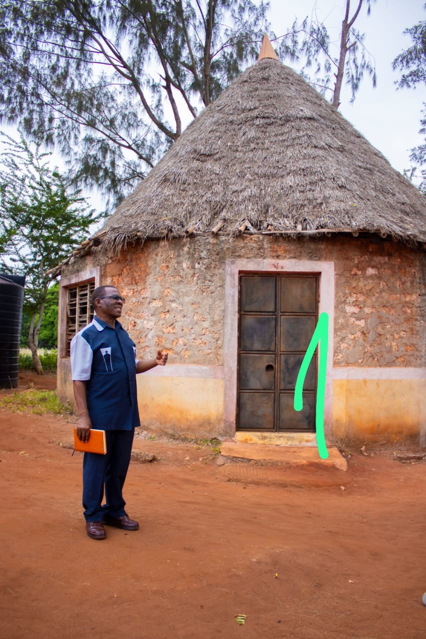 Community health worker visiting a family